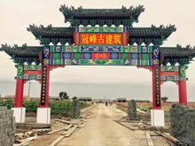 保定冠峰古建筑直銷廠家專業長廊水泥牌樓設計施工
